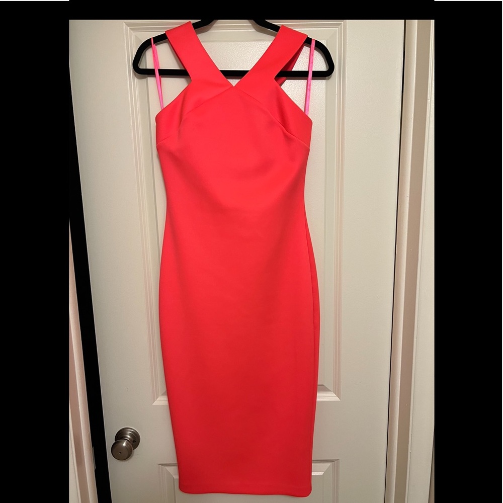 TED BAKER London PINK MIDI DRESS